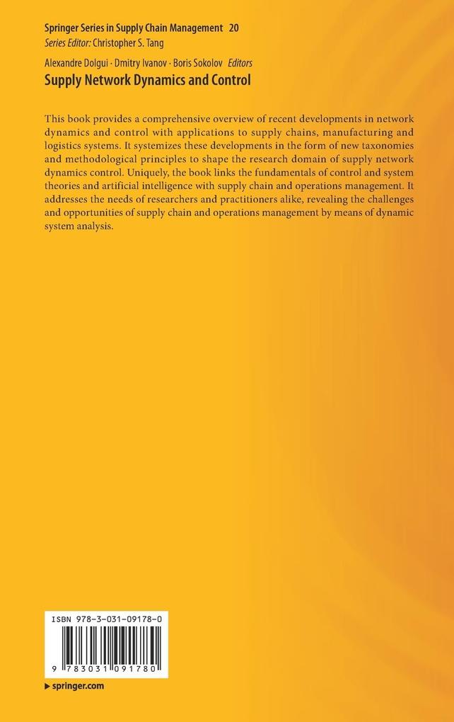 Weitere Ansicht: Supply Network Dynamics and Control