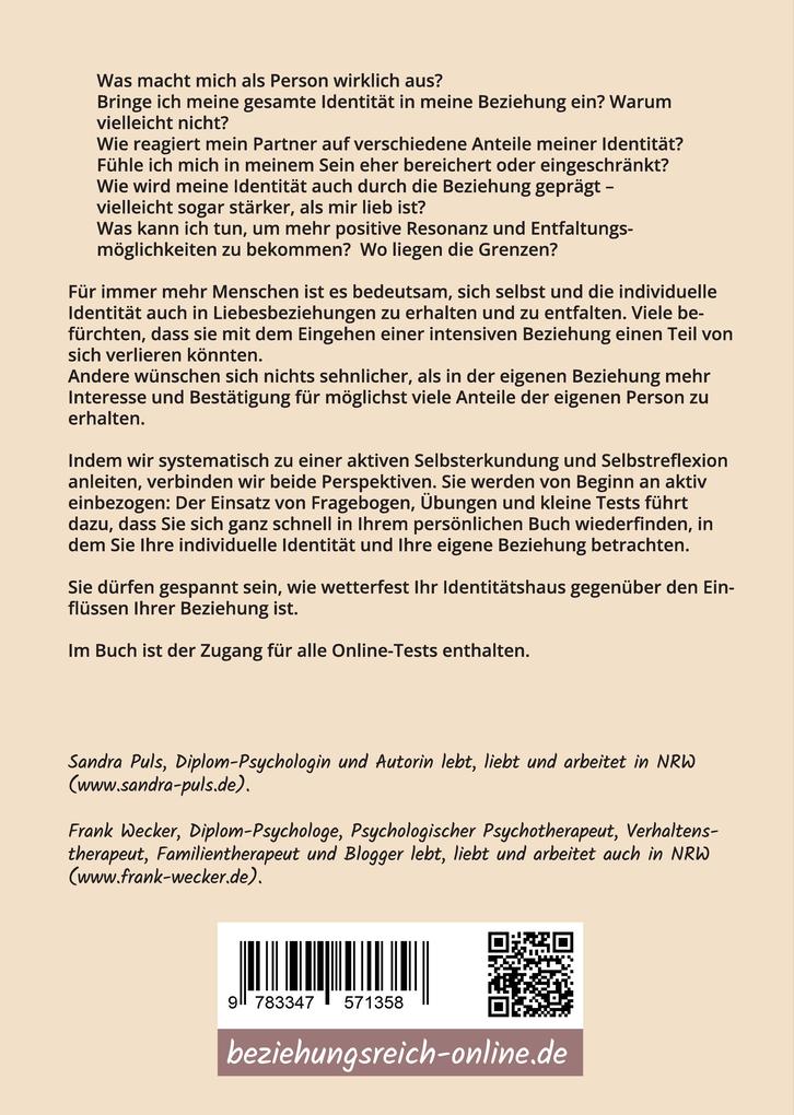 Weitere Ansicht: Identität in Beziehung leben | Frank Wecker, Sandra Puls