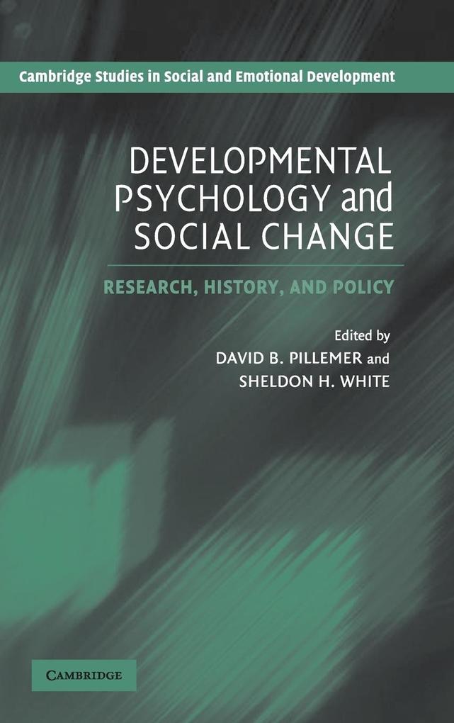 Developmental Psychology and Social Change als Buch (gebunden)
