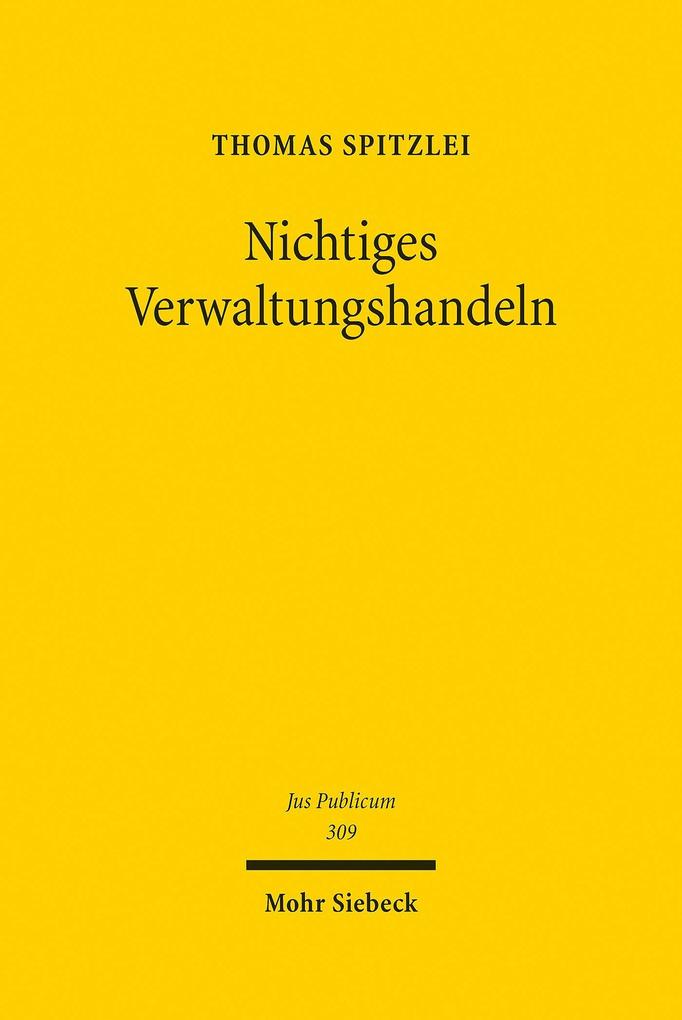Produktbild: Nichtiges Verwaltungshandeln | Thomas Spitzlei