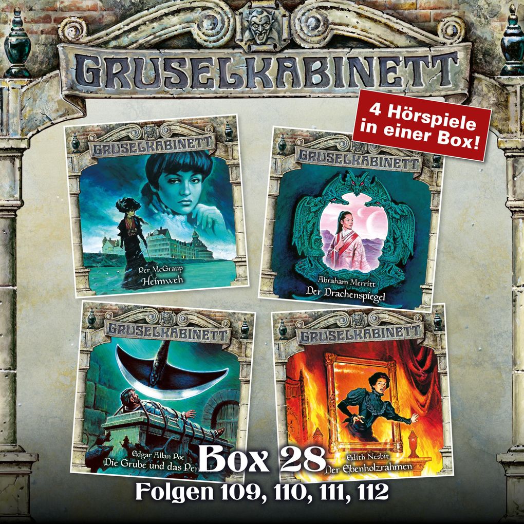 Produktbild: Gruselkabinett, Folgen 109, 110, 111, 112 | Per McGraup, Abraham Merritt, Edgar Allan Poe, Edith Nesbit