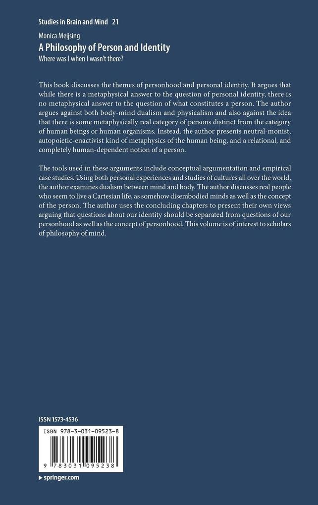 Weitere Ansicht: A Philosophy of Person and Identity | Monica Meijsing