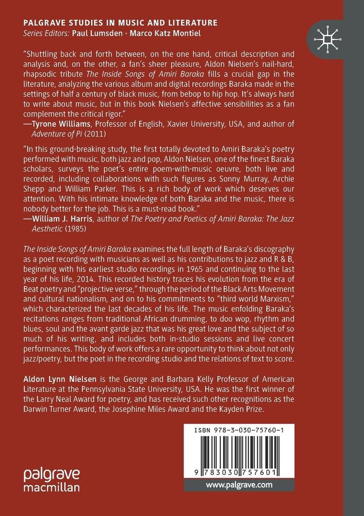 Weitere Ansicht: The Inside Songs of Amiri Baraka | Aldon Lynn Nielsen