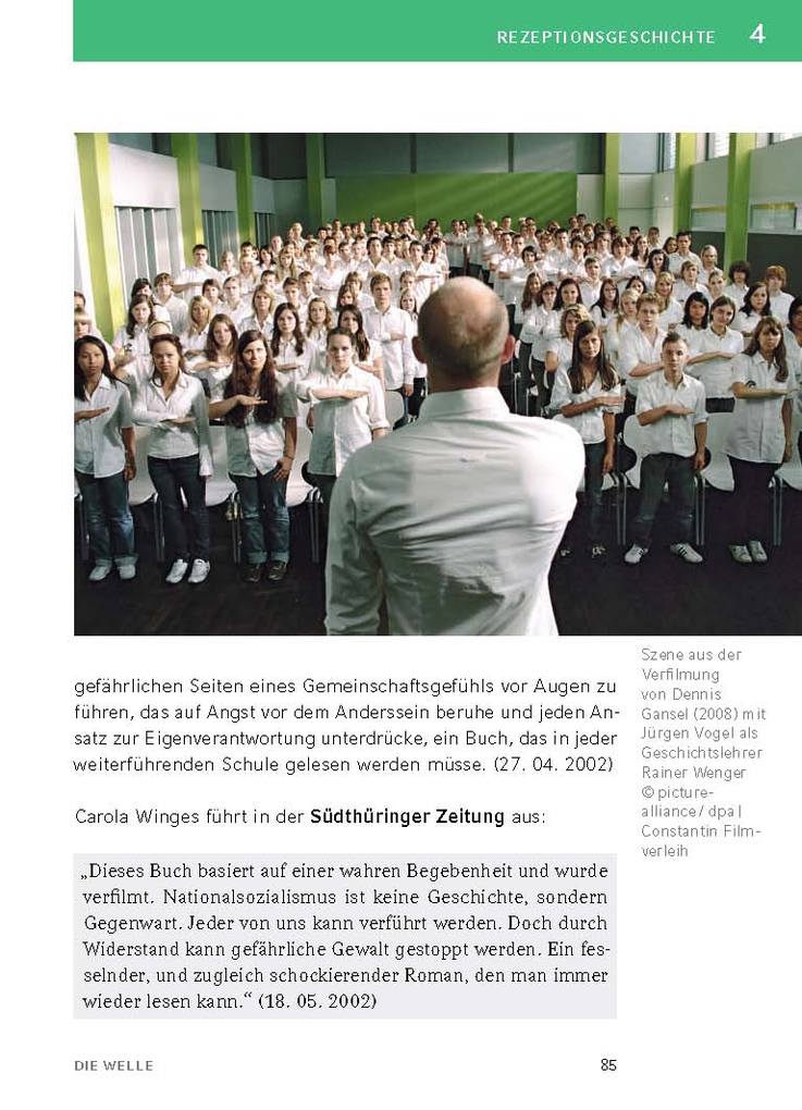 Weitere Ansicht: Die Welle - Textanalyse und Interpretation | Morton Rhue