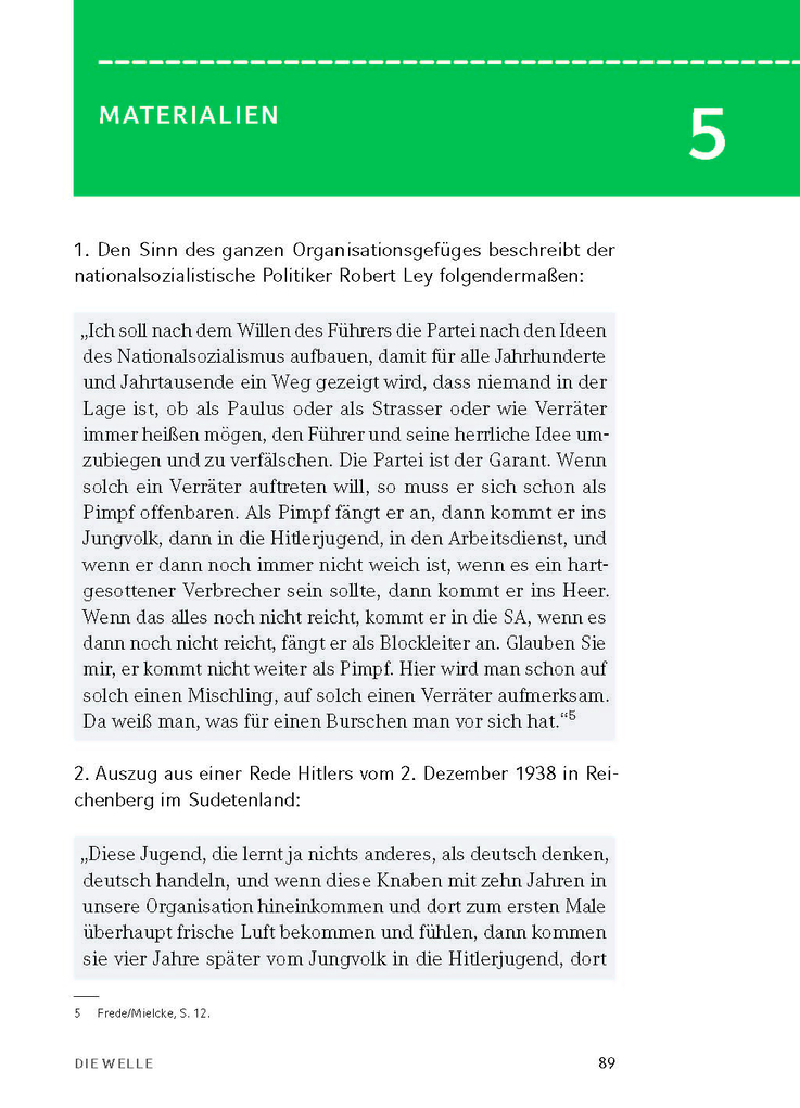 Weitere Ansicht: Die Welle - Textanalyse und Interpretation | Morton Rhue