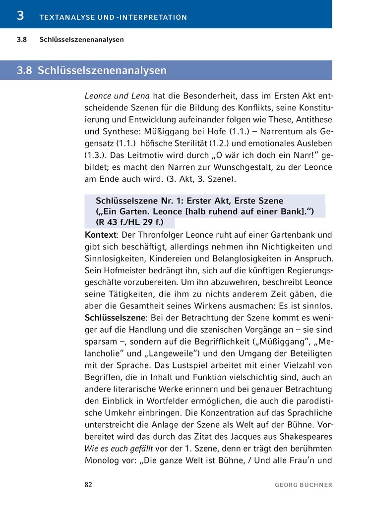Weitere Ansicht: Leonce und Lena - Textanalyse und Interpretation | Georg Büchner