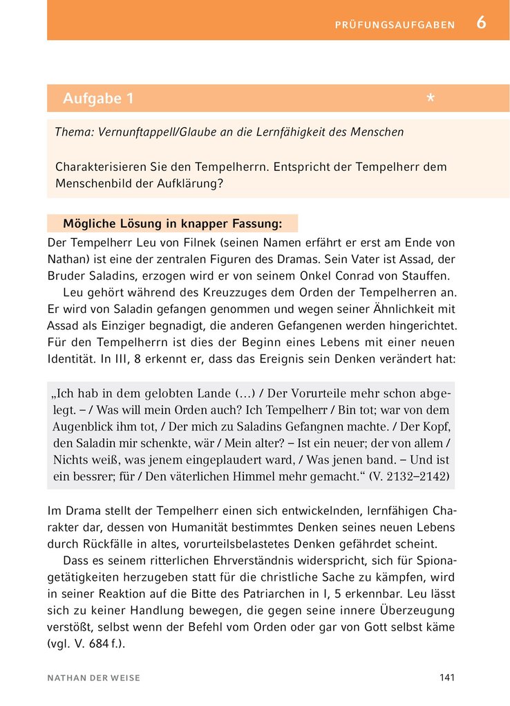 Weitere Ansicht: Nathan der Weise - Textanalyse und Interpretation | Gotthold Ephraim Lessing