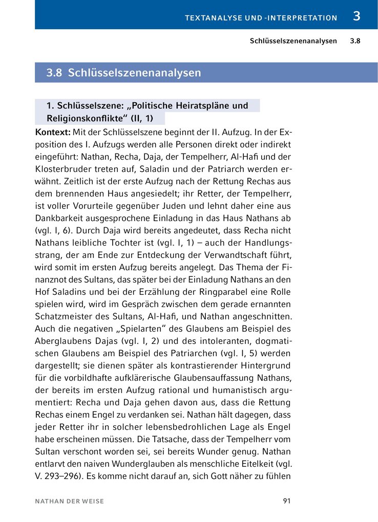 Weitere Ansicht: Nathan der Weise - Textanalyse und Interpretation | Gotthold Ephraim Lessing