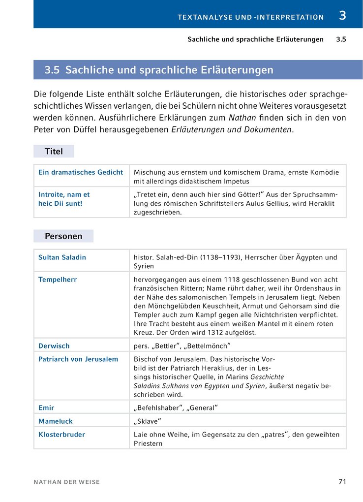 Weitere Ansicht: Nathan der Weise - Textanalyse und Interpretation | Gotthold Ephraim Lessing