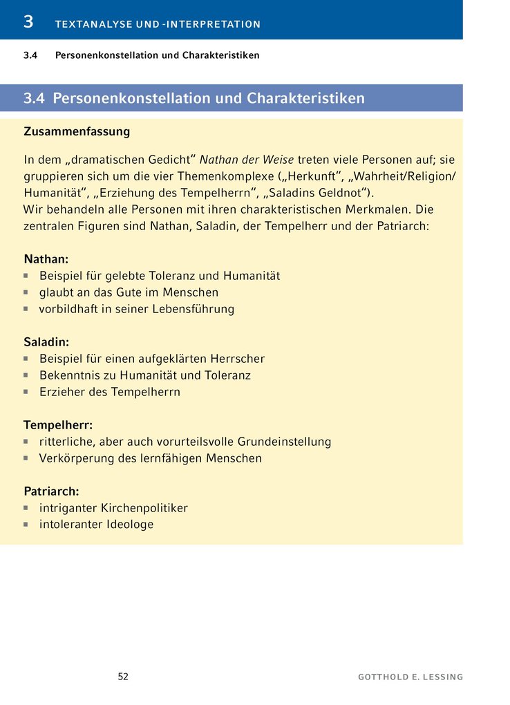 Weitere Ansicht: Nathan der Weise - Textanalyse und Interpretation | Gotthold Ephraim Lessing