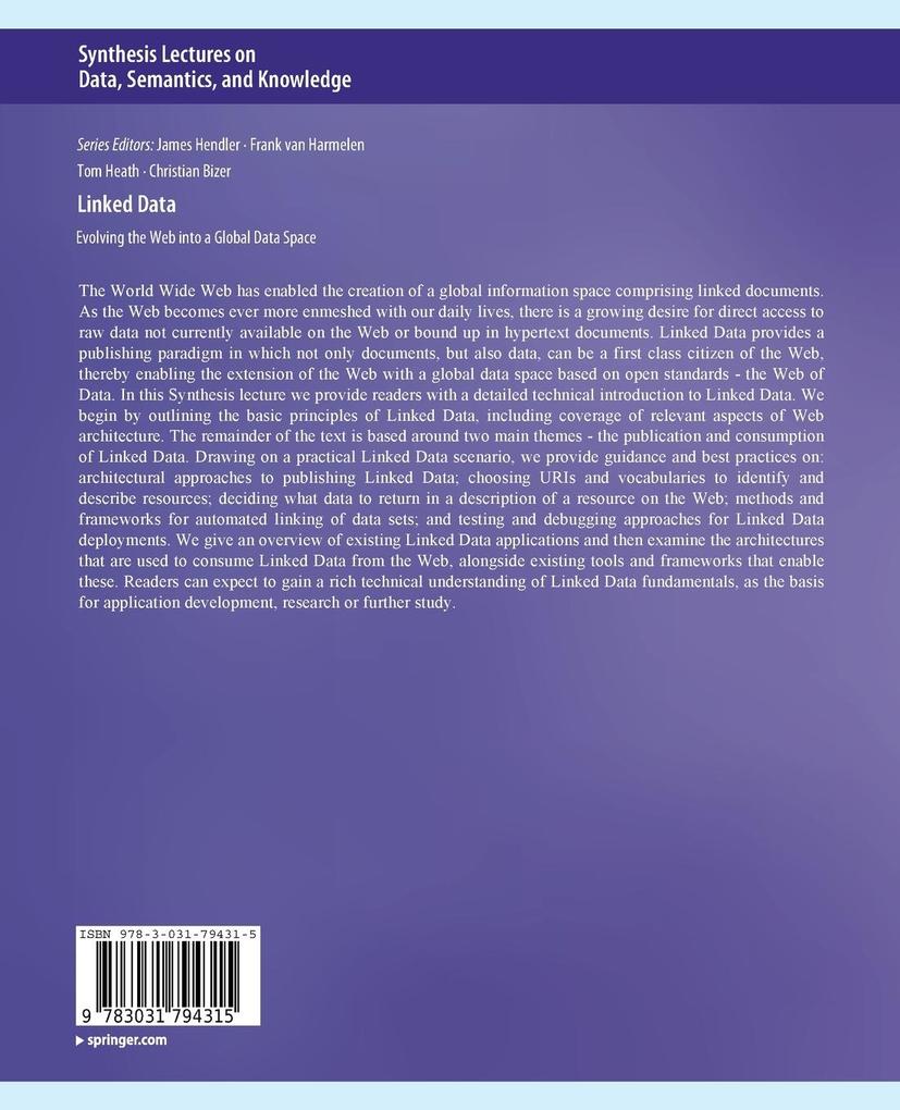 Weitere Ansicht: Linked Data | Christian Bizer, Tom Heath