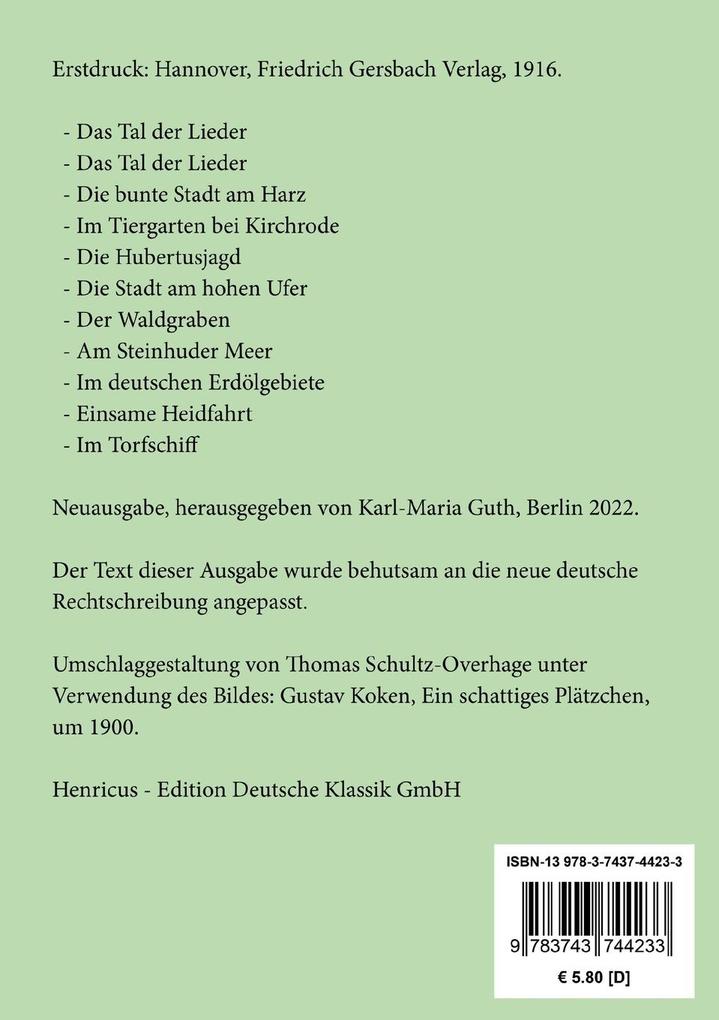 Weitere Ansicht: Das Tal der Lieder | Hermann Löns