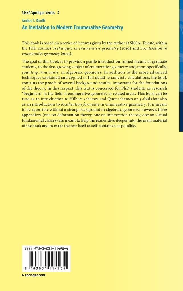 Weitere Ansicht: An Invitation to Modern Enumerative Geometry | Andrea T. Ricolfi