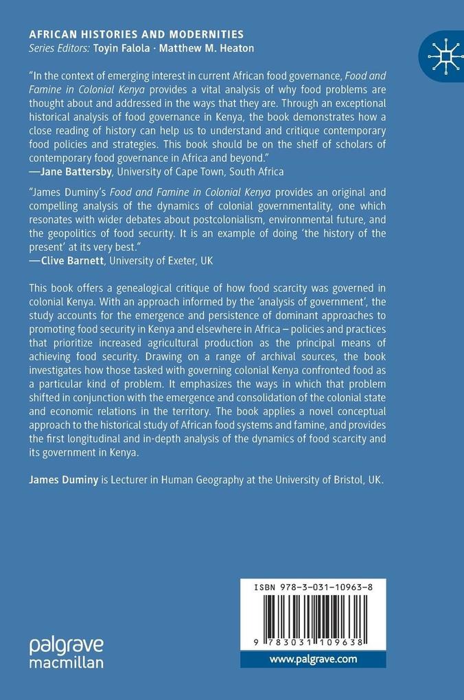 Weitere Ansicht: Food and Famine in Colonial Kenya | James Duminy