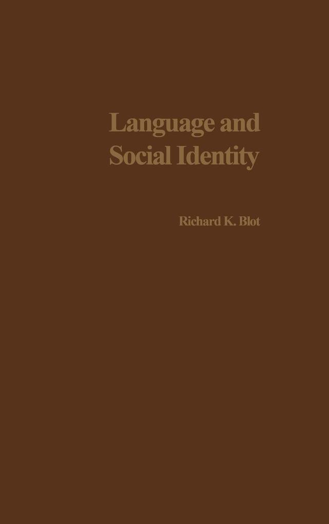Language and Social Identity als Buch (gebunden)