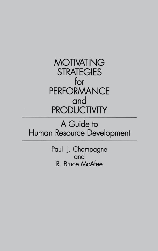 Motivating Strategies for Performance and Productivity als Buch (gebunden)