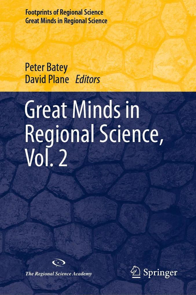 Produktbild: Great Minds in Regional Science, Vol. 2