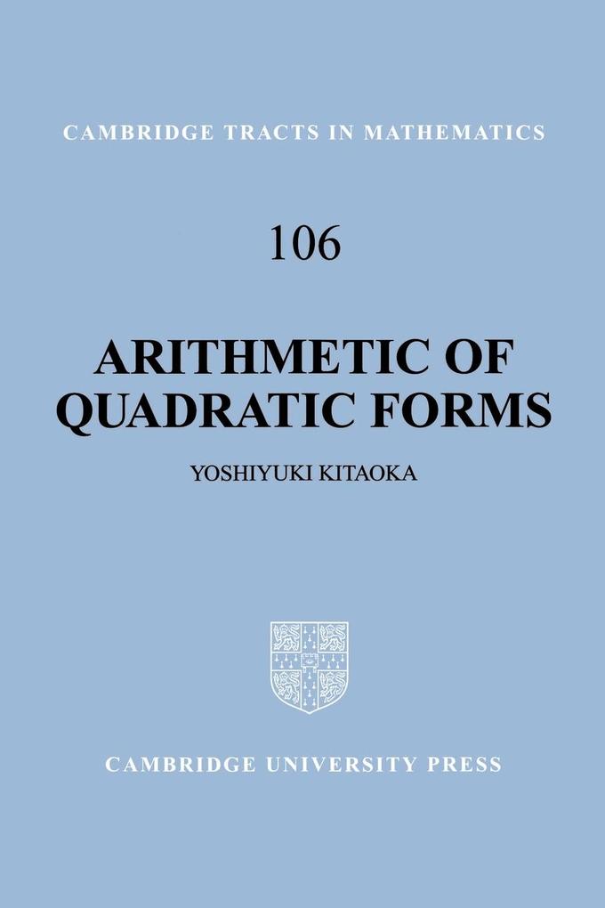 Arithmetic of Quadratic Forms als Taschenbuch