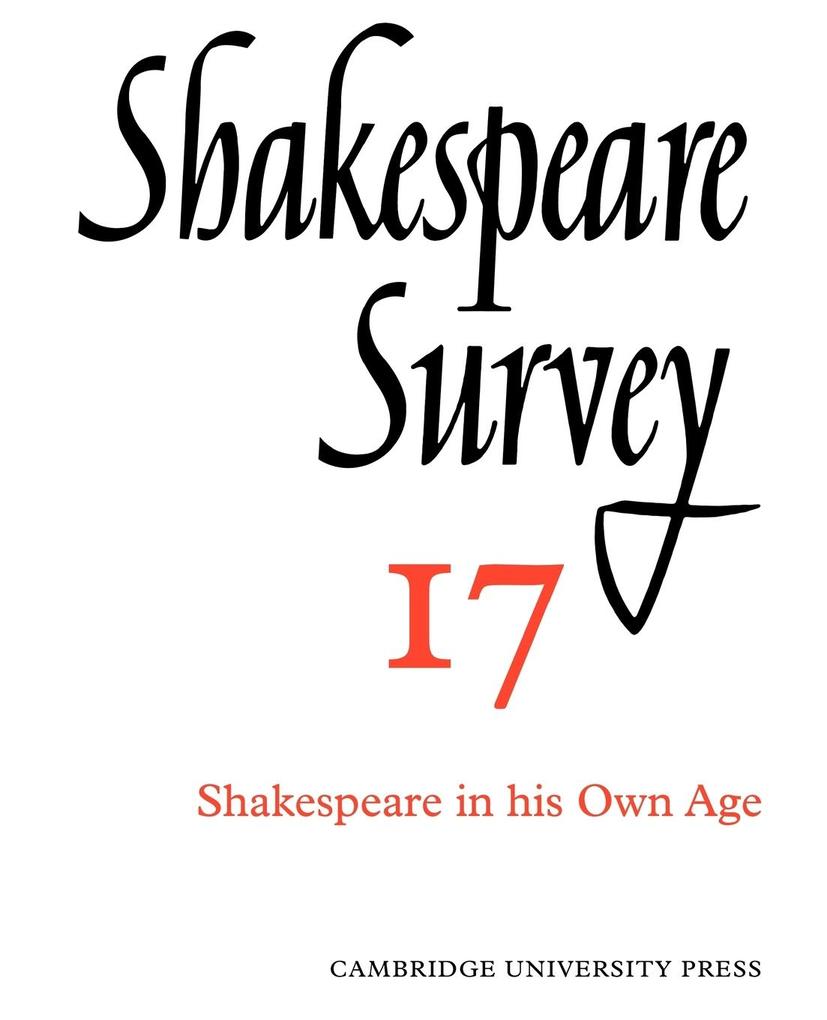 Shakespeare Survey als Taschenbuch