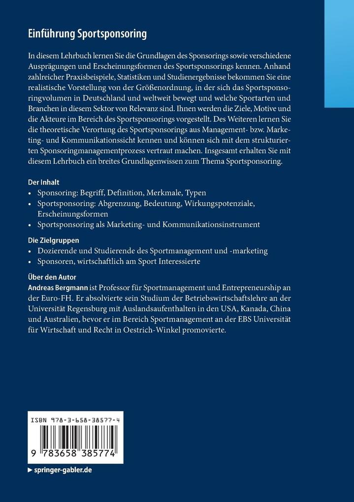 Weitere Ansicht: Einführung Sportsponsoring | Andreas Bergmann