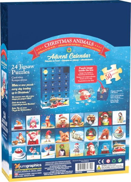 Weitere Ansicht: Puzzle Adventskalender - Weihnachtstiere. 1200 Teile