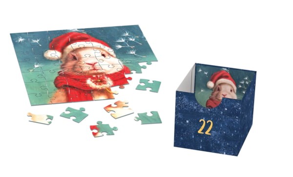 Weitere Ansicht: Puzzle Adventskalender - Weihnachtstiere. 1200 Teile