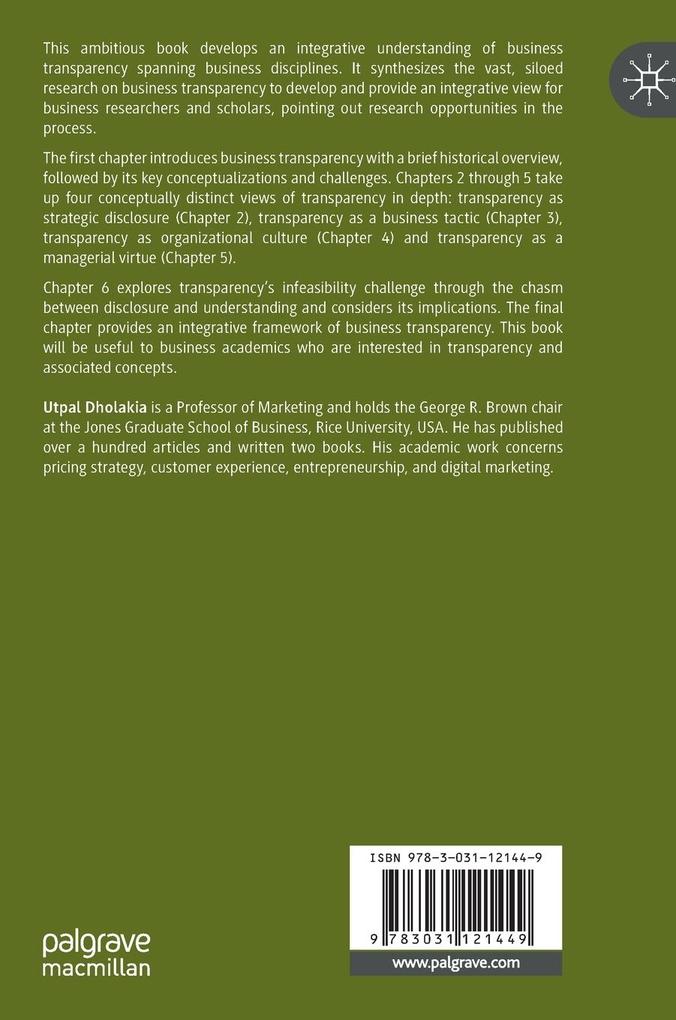 Weitere Ansicht: Transparency in Business | Utpal Dholakia