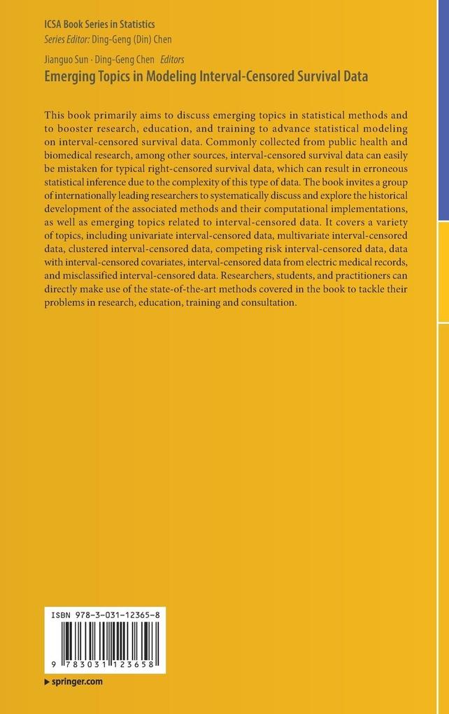 Weitere Ansicht: Emerging Topics in Modeling Interval-Censored Survival Data