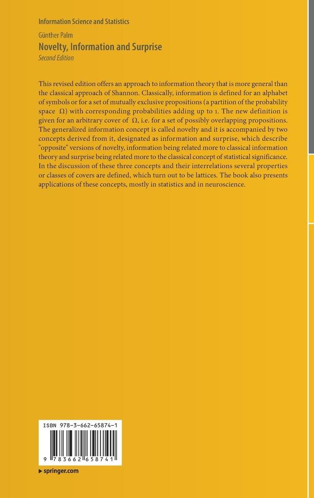 Weitere Ansicht: Novelty, Information and Surprise | Günther Palm
