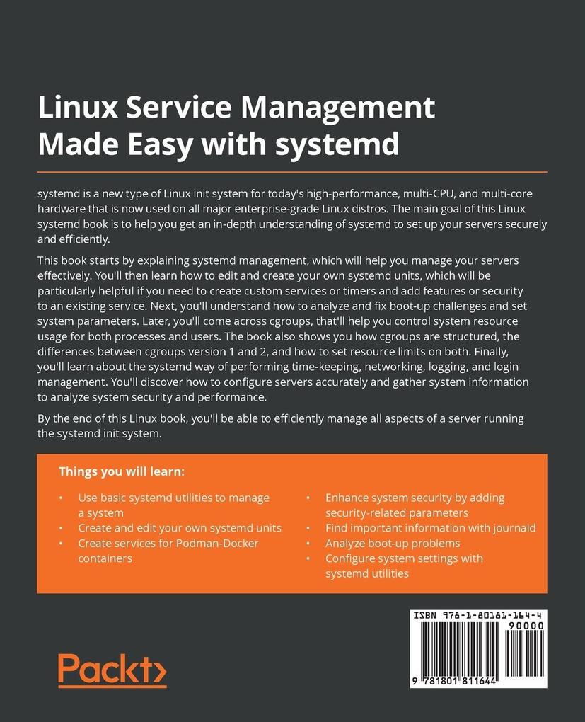 Weitere Ansicht: Linux Service Management Made Easy with systemd | Donald A. Tevault