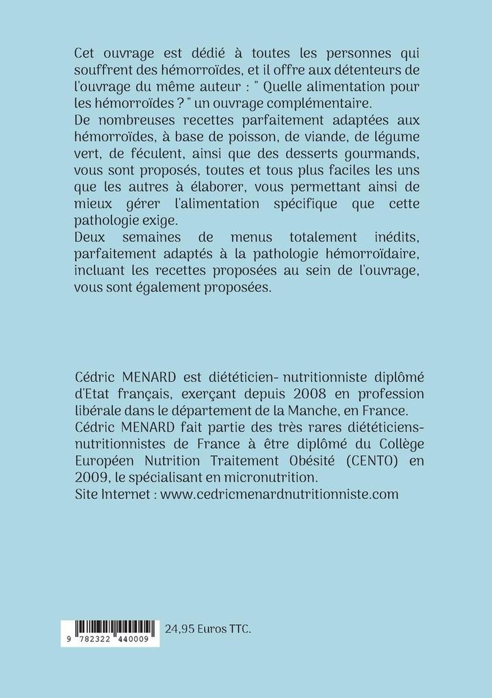 Weitere Ansicht: Mes recettes faciles pour les hémorroïdes. | Cédric Menard