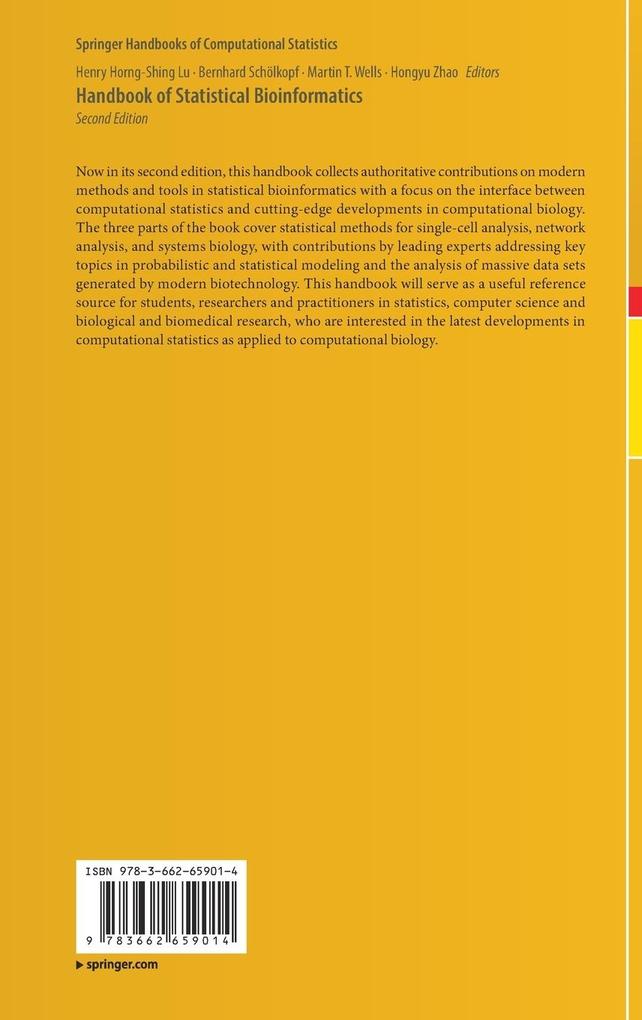 Weitere Ansicht: Handbook of Statistical Bioinformatics