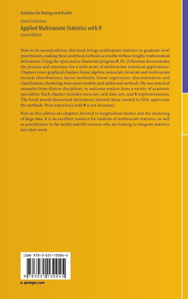 Weitere Ansicht: Applied Multivariate Statistics with R | Daniel Zelterman