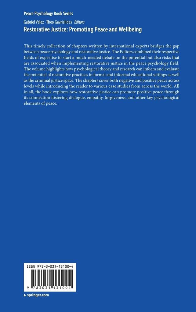 Weitere Ansicht: Restorative Justice: Promoting Peace and Wellbeing