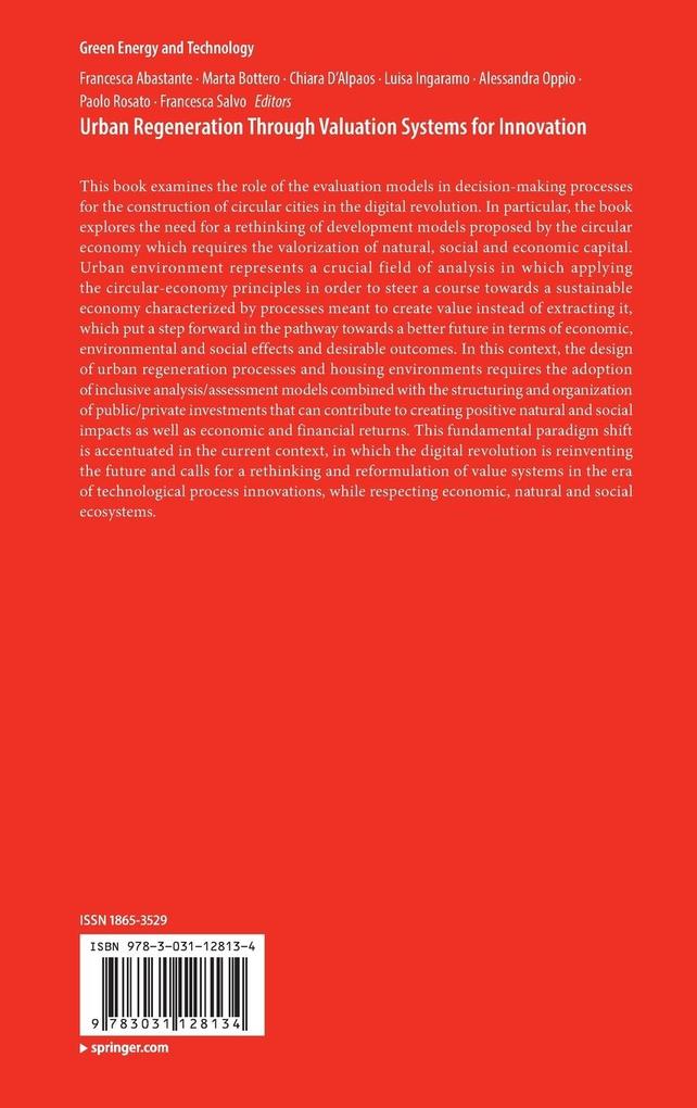 Weitere Ansicht: Urban Regeneration Through Valuation Systems for Innovation