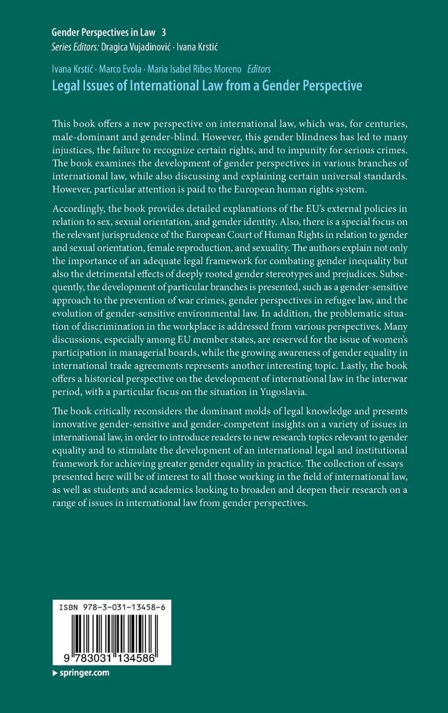 Weitere Ansicht: Legal Issues of International Law from a Gender Perspective