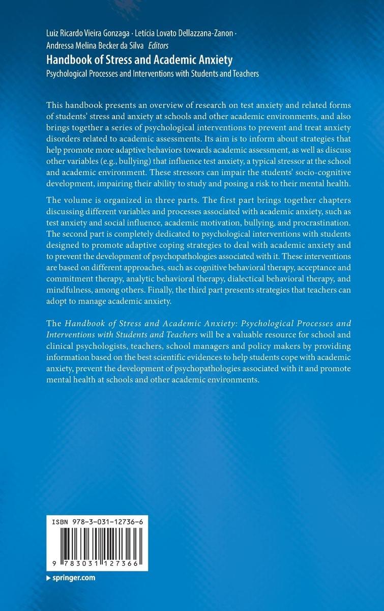 Weitere Ansicht: Handbook of Stress and Academic Anxiety