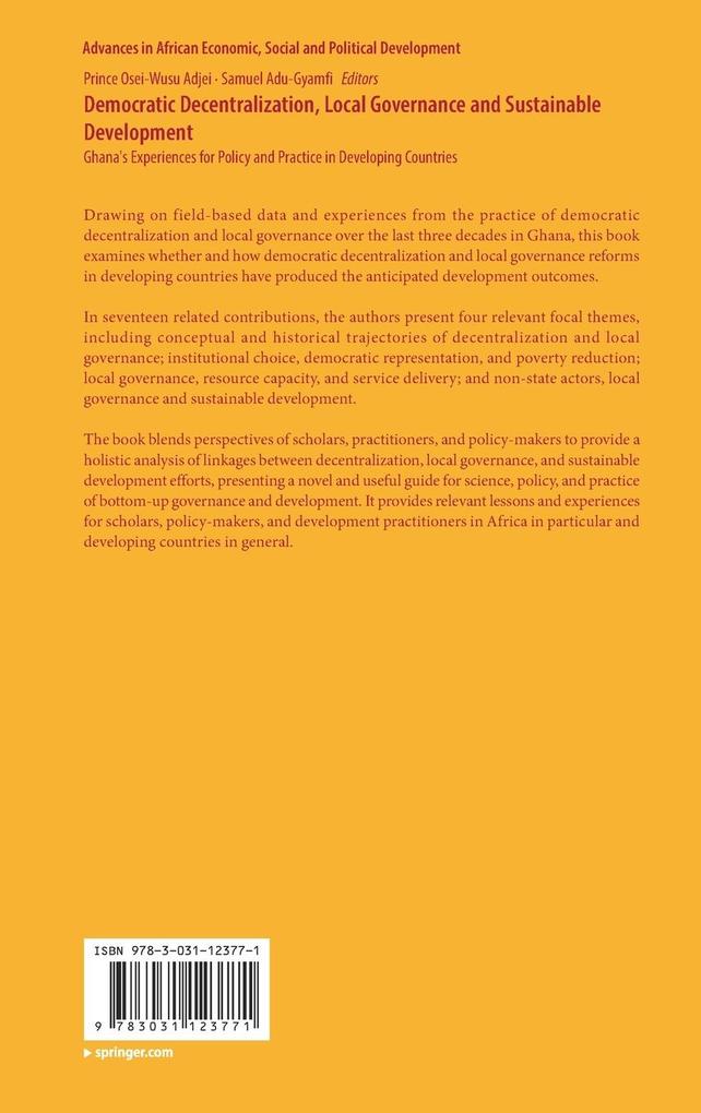 Weitere Ansicht: Democratic Decentralization, Local Governance and Sustainable Development