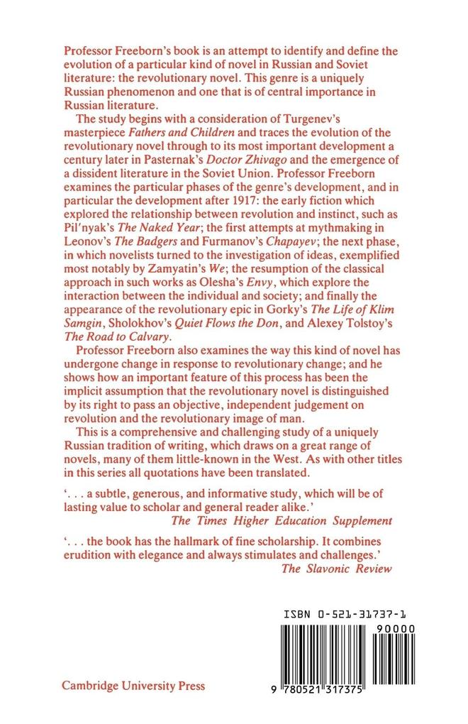 Weitere Ansicht: The Russian Revolutionary Novel | Richard Freeborn