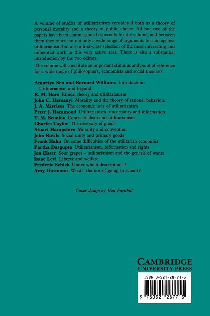 Weitere Ansicht: Utilitarianism and Beyond