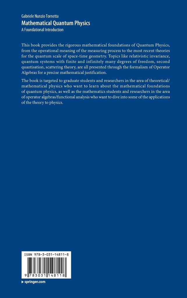 Weitere Ansicht: Mathematical Quantum Physics | Gabriele Nunzio Tornetta