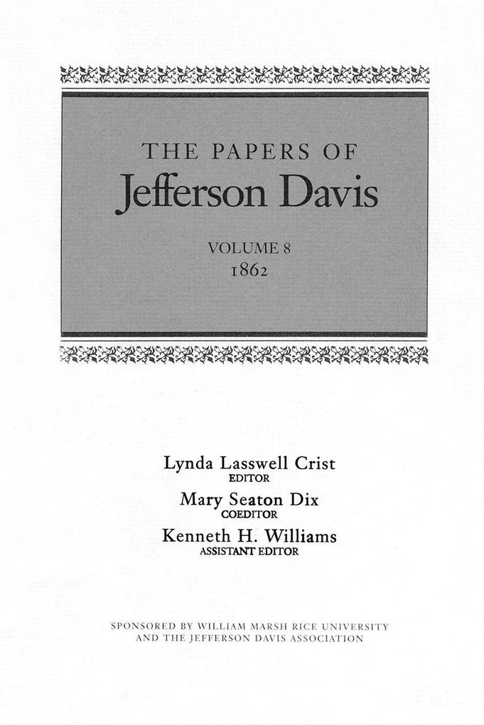 Produktbild: The Papers of Jefferson Davis | Jefferson Davis
