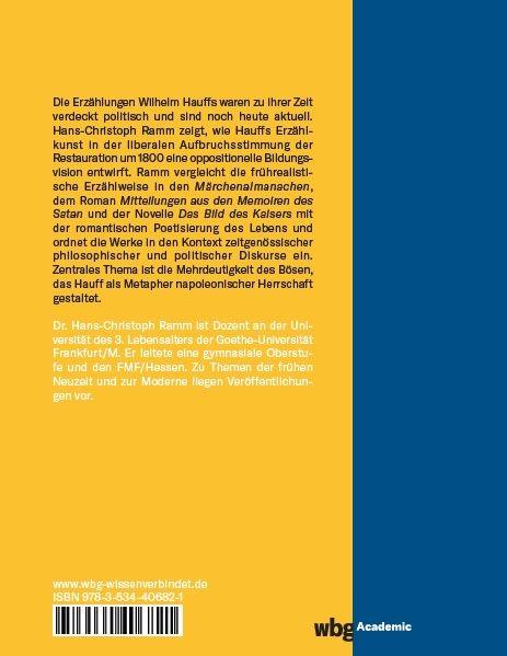 Weitere Ansicht: Wilhelm Hauff - Spiele des Bösen | Hans-Christoph Ramm