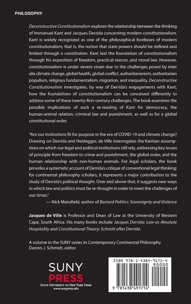 Weitere Ansicht: Deconstructive Constitutionalism | Jacques De Ville