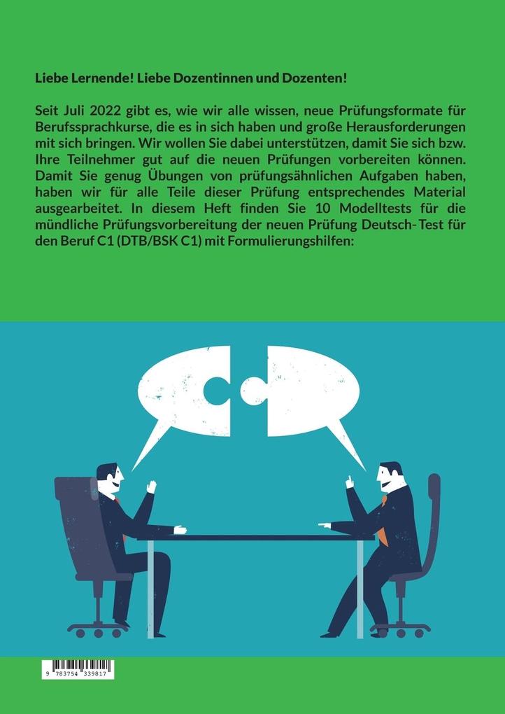 Weitere Ansicht: Mündliche Prüfung Deutsch für den Beruf DTB/BSK C1 | Rosa von Trautheim, Lara Pilzner