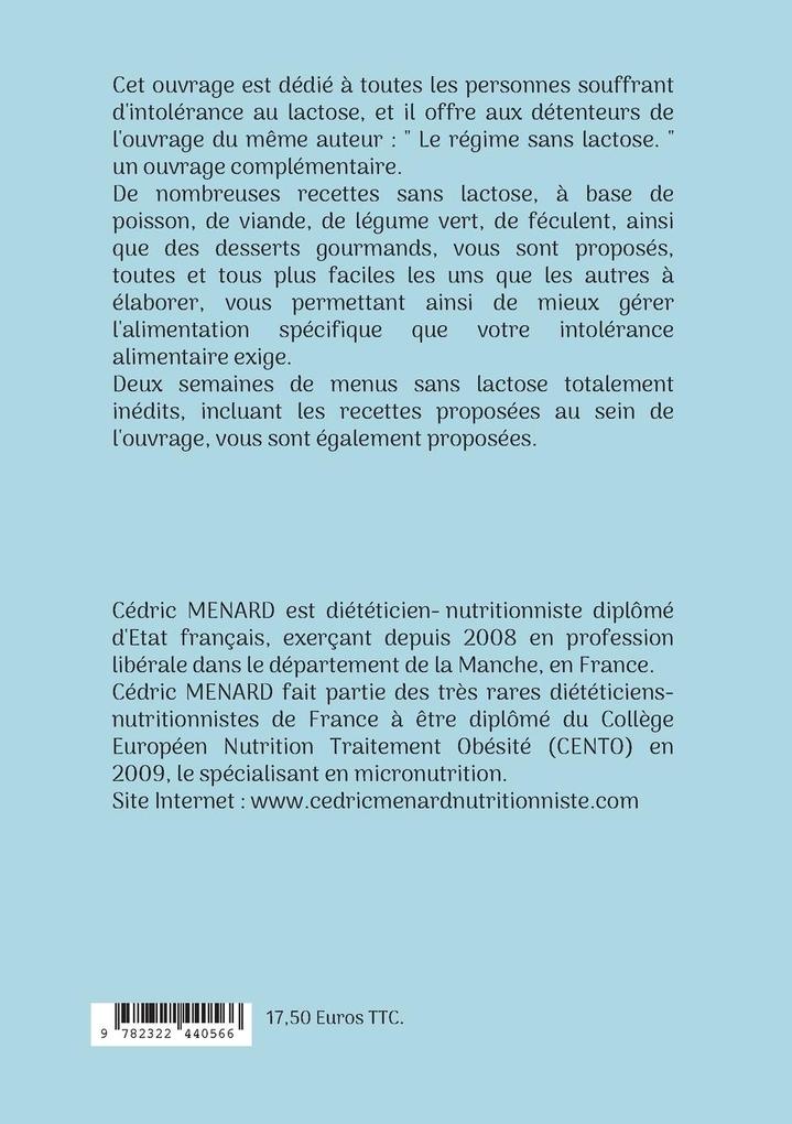 Weitere Ansicht: Mes recettes faciles sans lactose. | Cédric Menard