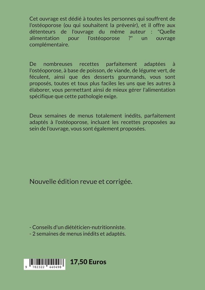 Weitere Ansicht: Mes recettes faciles pour l'ostéoporose. | Cédric Menard