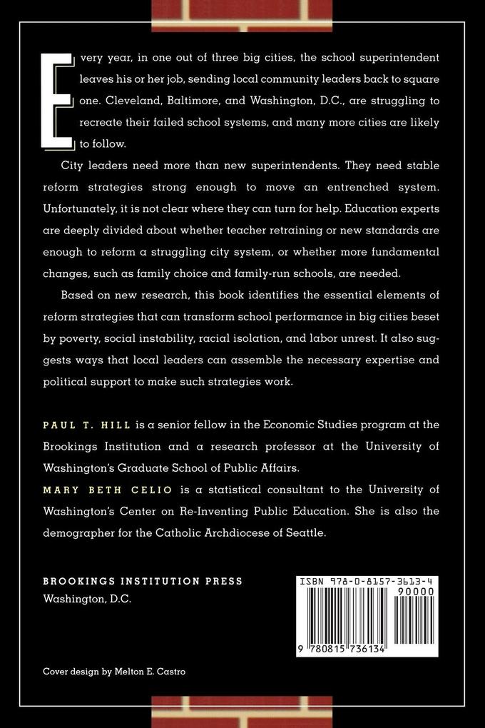 Weitere Ansicht: Fixing Urban Schools | Paul T. Hill, Mary Beth Celio