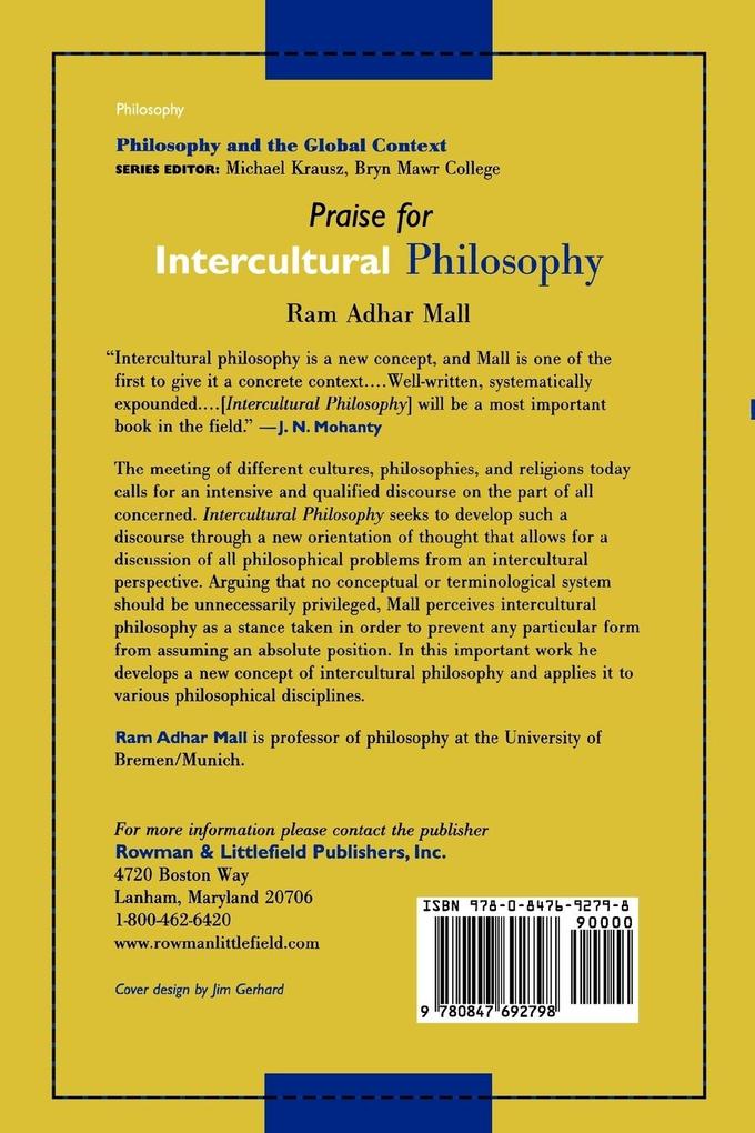 Weitere Ansicht: Intercultural Philosophy | Ram Adhar Mall