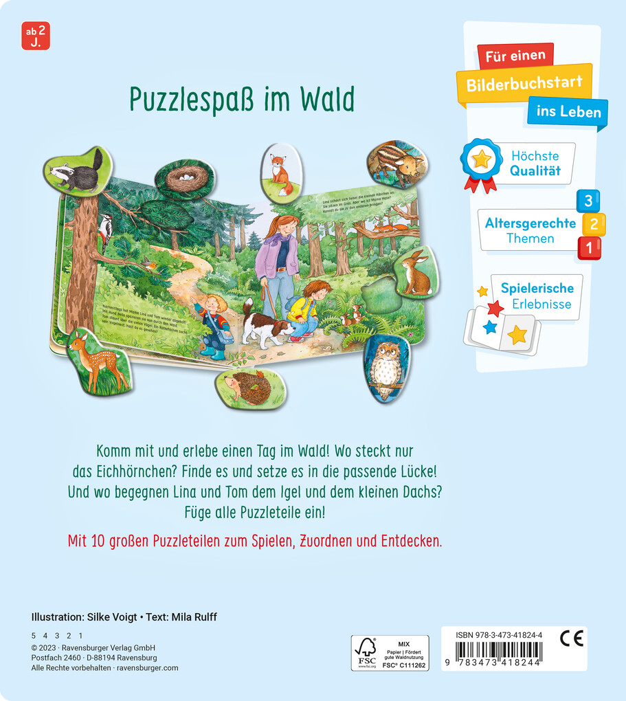 Weitere Ansicht: Mein großes Puzzle-Spielbuch - Wald | Mila Rulff